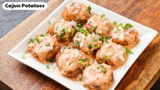 Barbeque Nation Style Cajun Potatoes Recipe  Cajun Potatoes with Cheesy Sauce  The Terrace Kitchen [upl. by Aral]