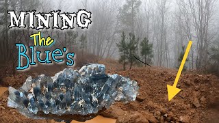 EXPENSIVE RARE BLUE CRYSTALS IN ARKANSAS  FREE DIG SITE [upl. by Ecad]