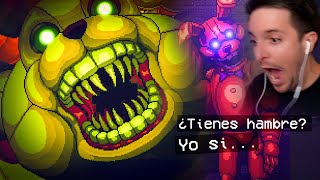 GRITANDO A ANIMATRONICOS en UNA PIZZERIA Finales Secretos  Five Nights at Freddys Into the Pit [upl. by Suirradal]