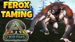 How to Tame Ferox Fast ARK Fjordur [upl. by Swope]