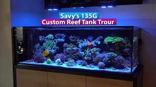 Savys Saltwater Reef Tank Aquarium Tour [upl. by Fishman]