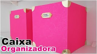 DIY Caixa Organizadora  Artesanato para decorar e organizar seu cantinho  Viviane Magalhães [upl. by Lertsek]