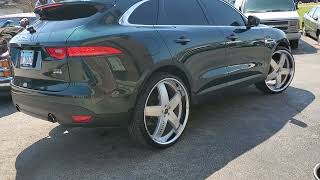 Jag Fpace on 26s Artis Booya Wheels Ideal Auto Calumet City IL 7088321900 [upl. by Imit]