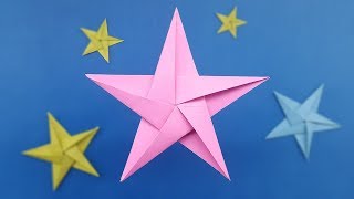 How to make Origami Star  Five Pointed Paper Star Instructions [upl. by Haila]