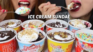 ASMR FRIENDLYS ICE CREAM SUNDAE 아이스크림 리얼사운드 먹방 ケーキ केक  KimampLiz ASMR [upl. by Akibma]