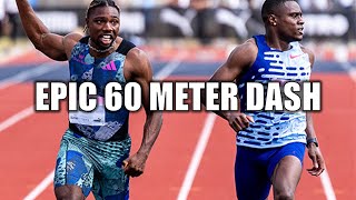 Noah Lyles VS Christian Coleman  2024 United States Nationals  60 Meter Dash [upl. by Ecienal123]