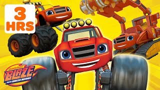 Blaze Monster Machine Transformations MARATHON 🚗💨  3 Hours  Blaze and the Monster Machines [upl. by Adniralc]