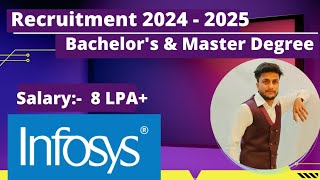 Infosys Off Campus Drive For 2024 2025 Batch  IT Company Jobs  Salary 8LPA [upl. by Aed]