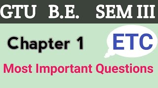 Most Imp Questions  Chapter1  Dynamics of Communication  ETC  BE Sem3  GTU [upl. by Areemas]