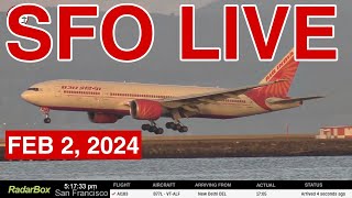 SFO LIVE  AIR INDIA ARRIVAL INTO SAN FRANCISCO PLANE SPOTTING [upl. by Egedan]