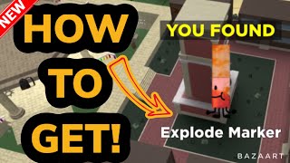 How to get the EXPLODE MARKER In ROBLOX Find The Markers  EXPLODE MARKER LOCATION [upl. by Dudley]