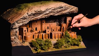 Historical Cliff Palace in Colorado  Diorama Craft DIY [upl. by Nies]