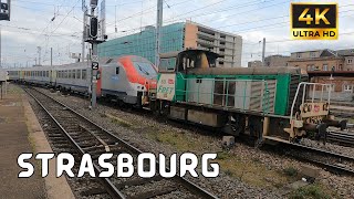 Trains in Strasbourg 🇫🇷 France  Gare Centrale de Strasbourg Alsace  Züge in Straßburg [upl. by Carlstrom643]