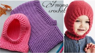 How to crochet a Hooded cowl for beginners كروشية كابتشو غطا للراس برقبة سهل جداا [upl. by Frolick529]