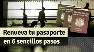 PASAPORTE ¿Cómo renovar en 6 sencillos pasos [upl. by Cattan]