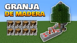 ✅ Granja de Madera Muy Fácil  2 StacksMinuto  Tutorial Minecraft 120 [upl. by Anirbys]