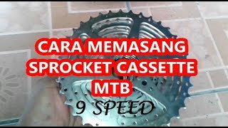 TUTORIAL cara pasang sprocket cassette [upl. by Yole]