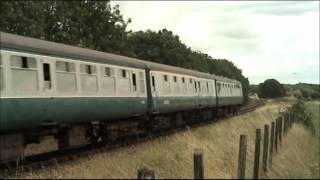 37003 amp Pannier 9466 on the MidNorfolk Railway 25082012 [upl. by Harri281]