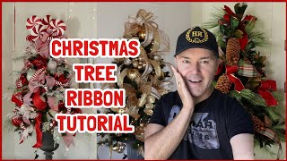 5 Ways To Add RIBBON To a CHRISTMAS TREE  The Best Ribboning Tutorial  Ramon At Home [upl. by Verne3]