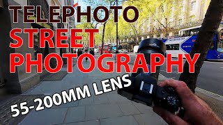 London Street Photography with a Telephoto Lens Canon EOS M50 Mark ii and EFM 55200mm Zoom Lens [upl. by Nylrak637]