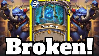 INFINITE Turns Time Warp Educated Elekk Mage Combo  Hearthstone [upl. by Kcirdnekel]