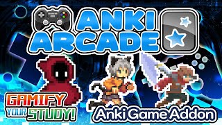 AnkiArcade  How to use  Multiple mini games  progress bars Anki addon prototype  Patreon [upl. by Esimaj]