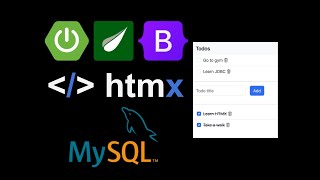 Create a Todo App using Spring Boot  HTMX  Thymeleaf  MySQL  Bootstrap [upl. by Laurens687]