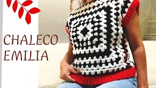 CHALECO EMILIA O BLUSA CROCHET MUY FÁCIL Y RÁPIDO 🥳 😍💚🌺 [upl. by Lupee]