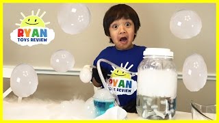 DRY ICE BOO BUBBLES Science Experiments for kids to do at home [upl. by Jaal]