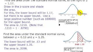 Standard Normal Distributions using the TI8384 [upl. by Kcirdorb]