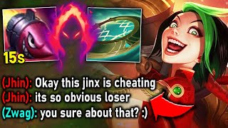 Jinx but my ult is only a 15 second cooldown and enemy Jhin thinks Im cheating [upl. by Garry]