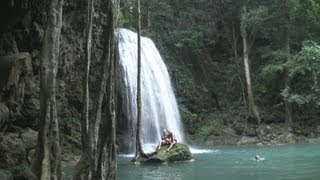 Erawan Waterfall Kanchanaburi Thailand  Wodospad Erawan Kanchanaburi Tajlandia [upl. by Zwick]