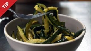 How to Make Zucchini Noodles  CHOW Tip [upl. by Enimisaj]