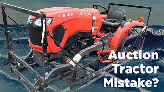 Buying a Kubota L3302 tractor from a flood auction Will it run Am I nuts [upl. by Aicil]