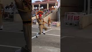 Power of BSF jawan💪🏻🇮🇳 wagahborder indiavspakistan indvspak attari bsf parade power [upl. by Eimirej]