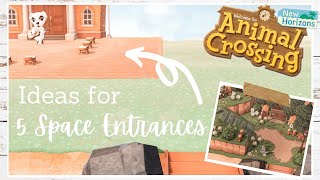 Tiny Entrance Tips 5 Space Ideas  Animal Crossing New Horizons [upl. by Zumstein]