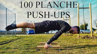 100 PLANCHE PUSHUPS WORKOUT [upl. by Airdnola]