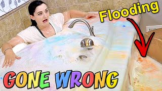 100 Bath Bomb Challenge GONE WRONG We FLOODED Our House amp Cost THOUSANDS in Damage [upl. by Ynoep]