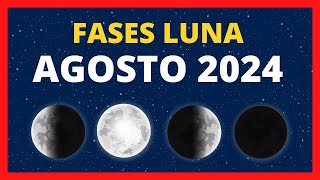 🌟 FASES DE LA LUNA AGOSTO 2024 🌙 CALENDARIO LUNAR AGOSTO 2024 🚀 FASE LUNA HOY ✨ CUÁL ES LA LUNA HOY [upl. by Daven]