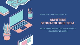 ADMITERE MD 2024  REZOLVAREA SUBIECTULUI DE BIOLOGIE  CS [upl. by Agripina]