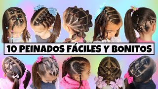 10 Peinados para Niñas en Segundos🤩Secretos Relevados Crea Estos Adorables Peinados ¡Sorprendete [upl. by Anitroc]