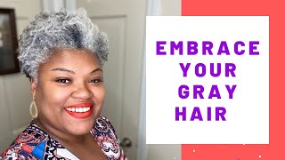 HOW TO EMBRACE YOUR GRAY HAIR  GRAY HAIR TRANSITION TIPS  FINE GRAY NATURAL HAIR  Silver Sisters [upl. by Iatnwahs492]