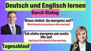 Deutsch und Englisch lernen A1A2 l Tagesablauf [upl. by Aynot]