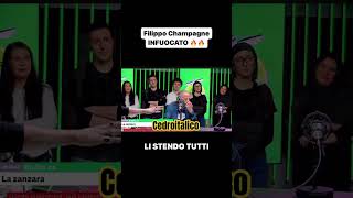 FILIPPO CHAMPAGNE INCAXZATO NERO ALLA ZANZARA “li stendo tutti” [upl. by Suirtimid]