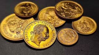 Fractional Gold Coins From Around The World Ducat Krugerrand Sovereign Pesos [upl. by Lina106]