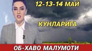 121314 МАЙ КУНЛАРИ УЧУН ОБ ХАВО МАЛУМОТИ ob havo [upl. by Reld]