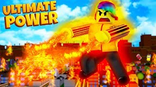 DESTROYING the whole SERVER with ULTIMATE POWER roblox secret power simulator [upl. by Struve857]