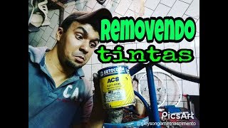 como remover TINTAS VELHAS pra fazer uma NOVA PINTURA  PROCESSO SIMPLES E RAPIDO [upl. by Kenway]