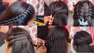 Five 5 beautiful design Hairstyle long hair design Hairstyleshairstyles hair Nirmala Hairstyles [upl. by Alleda]