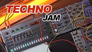 Roland TR6S  Modular Synth  Techno Jam [upl. by Publias]